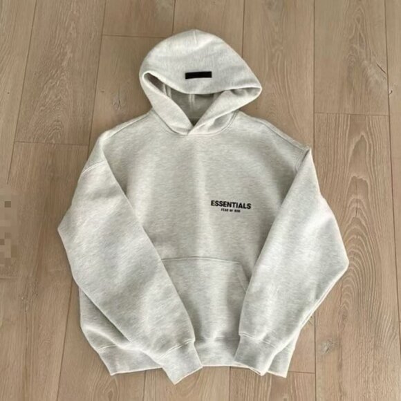 Fear of God Other - Fear of God Essentials Hoodie Light Oatmeal Relaxed Silhouette